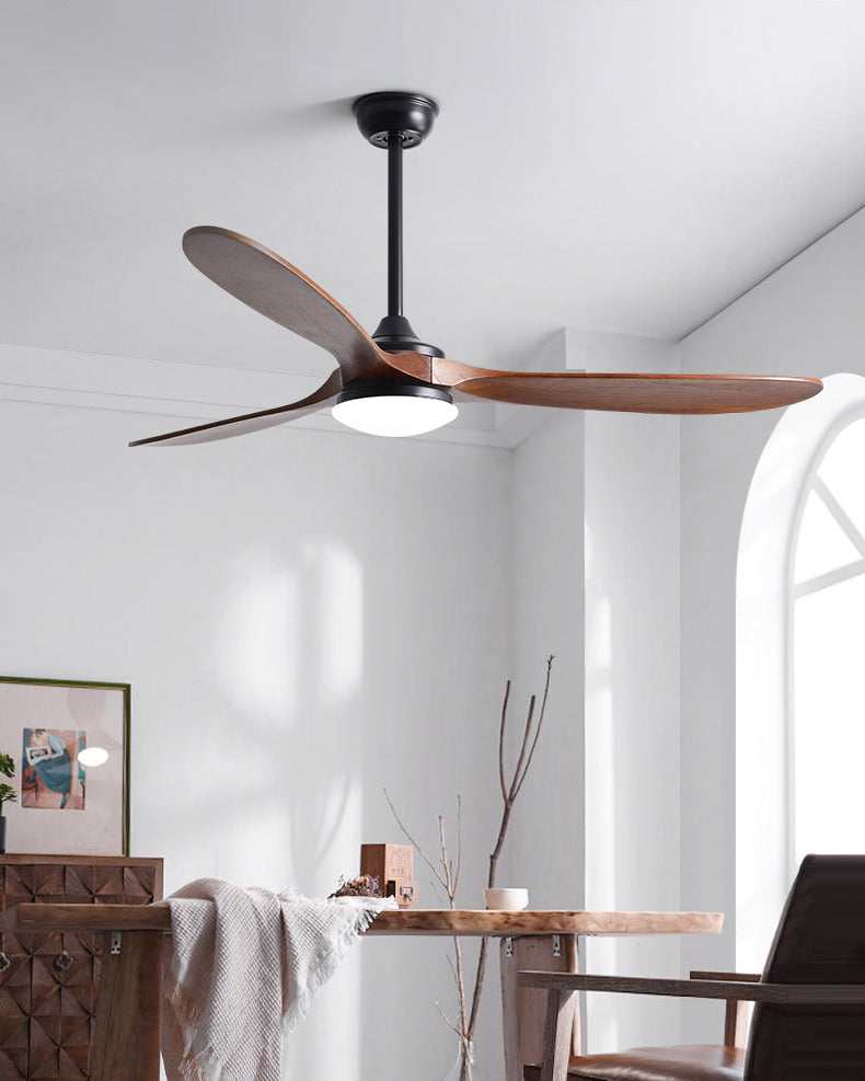 WOMO Large Wood Ceiling Fan with Light - WM5161