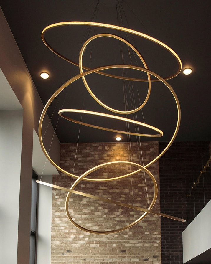 WOMO Large Tiered Ring Foyer Chandelier-WM2654