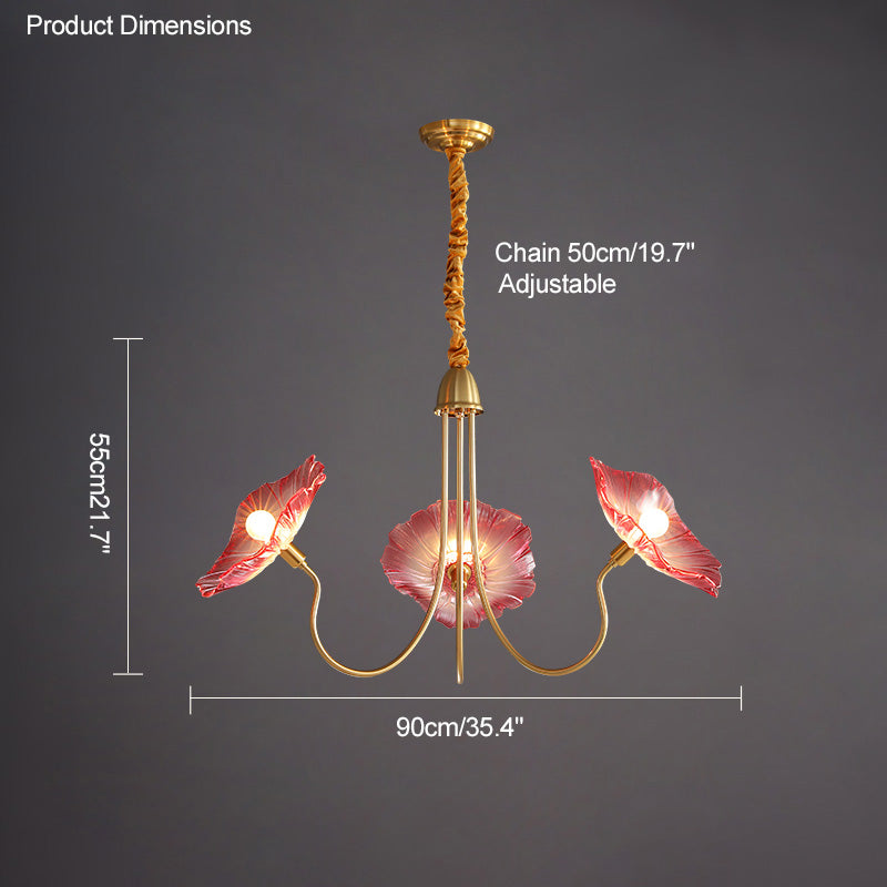 WOMO Lotus Flower Arm Chandelier-WM2025
