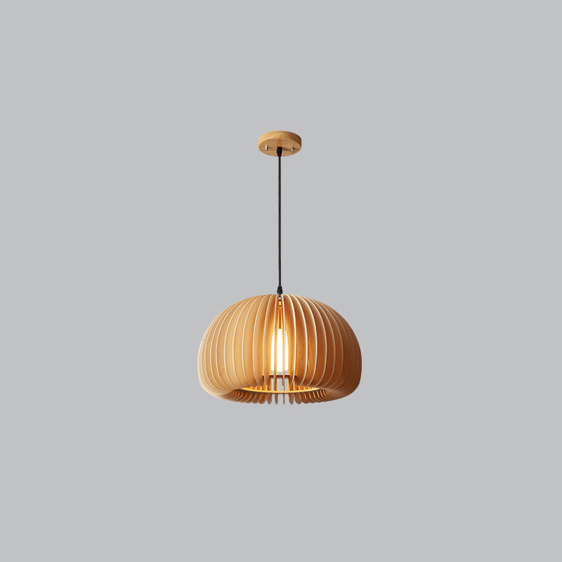 WOMO Pumpkin Wood Pendant Light-WM2105