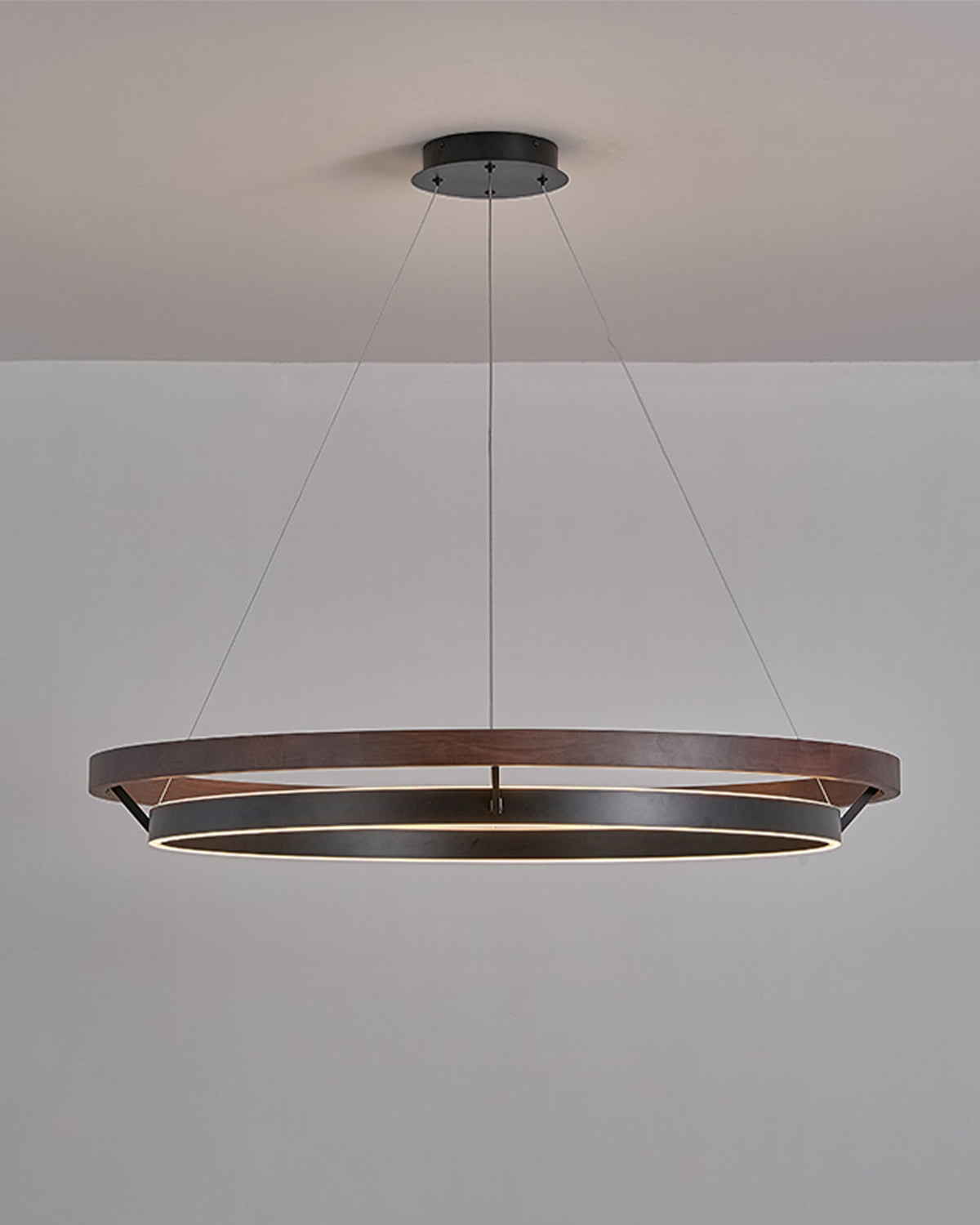 WOMO LED Chandelier Ring Dining Table Wood Country House Modern-WM2492