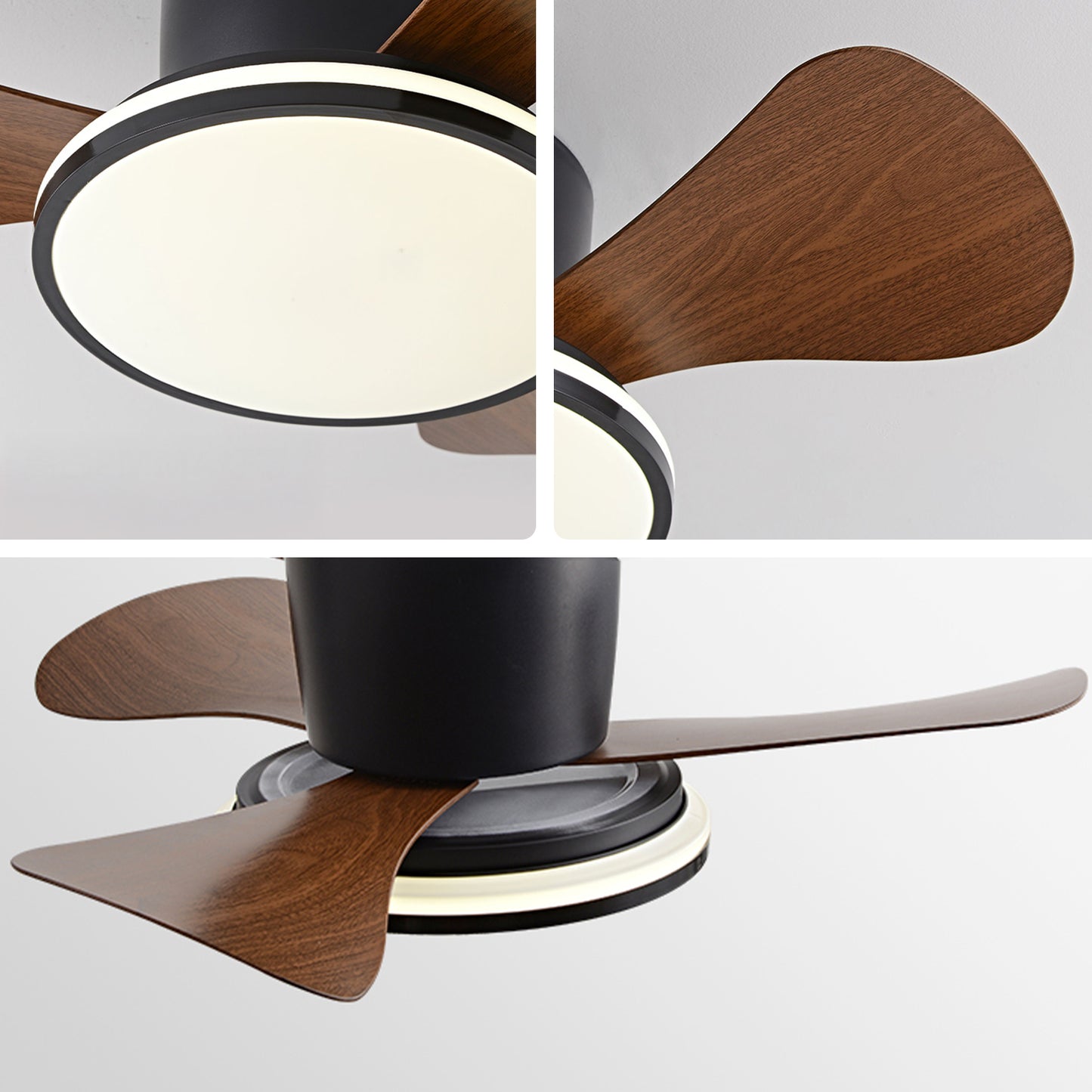 WOMO Small Low Profile Ceiling Fan Lamp - WM5166