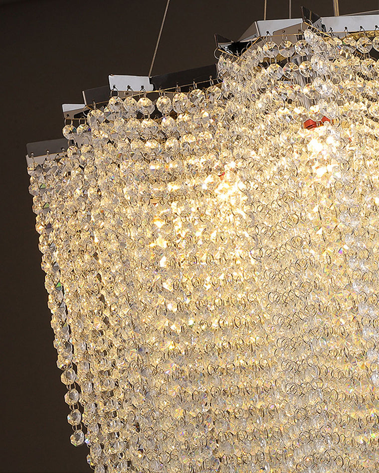 WOMO Cascading Crystal Foyer Chandelier-WM2750