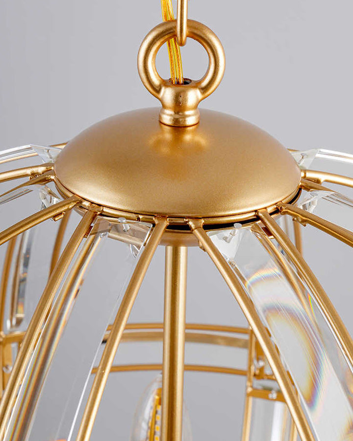 WOMO Cage Crystal Orb Chandelier-WM2595