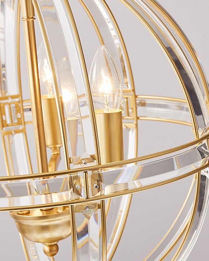WOMO Cage Crystal Orb Chandelier-WM2595