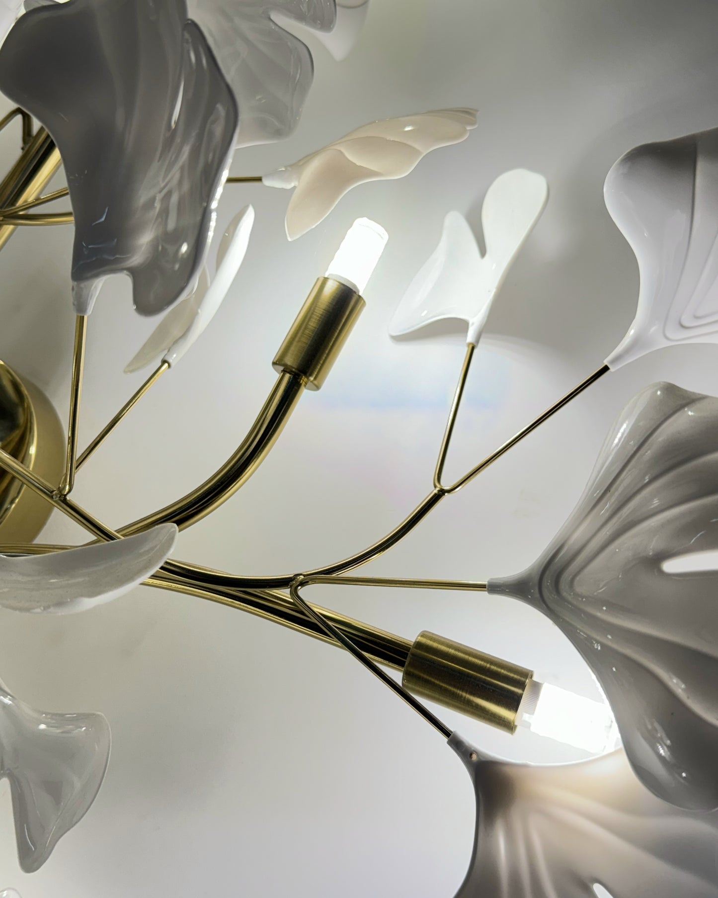 WOMO Ceramic Gingko Flush Mount Ceiling Light-WM1119