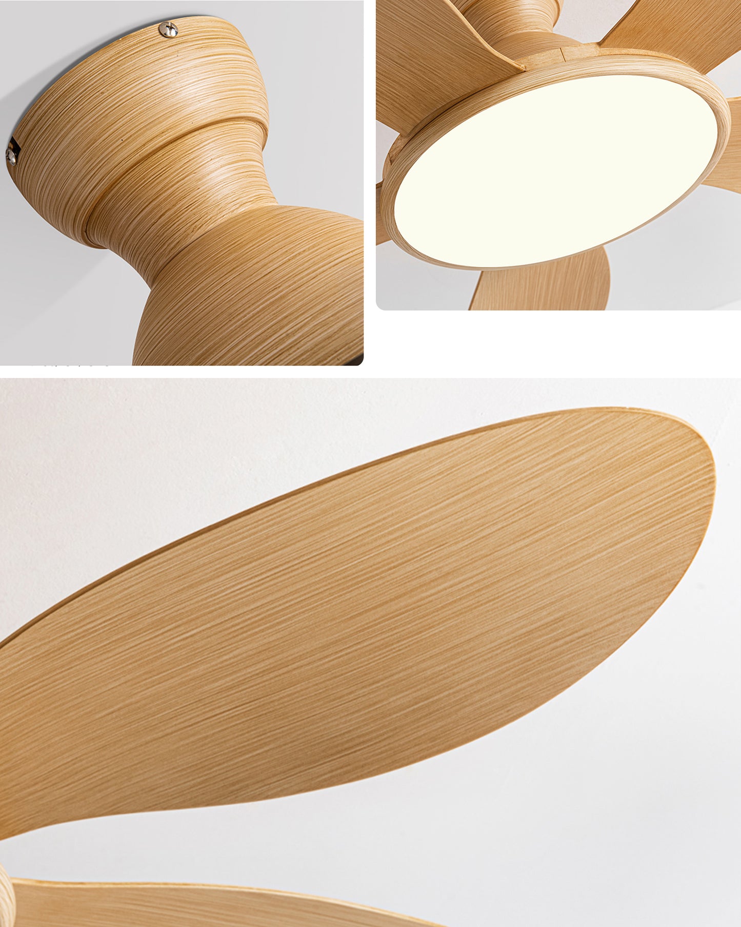 WOMO Low Profile Ceiling Fan with Bright Light - WM5153