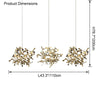 WOMO Cluster Pendelleuchte Silber Gold Esstisch Modern-WM2042 thumbnail