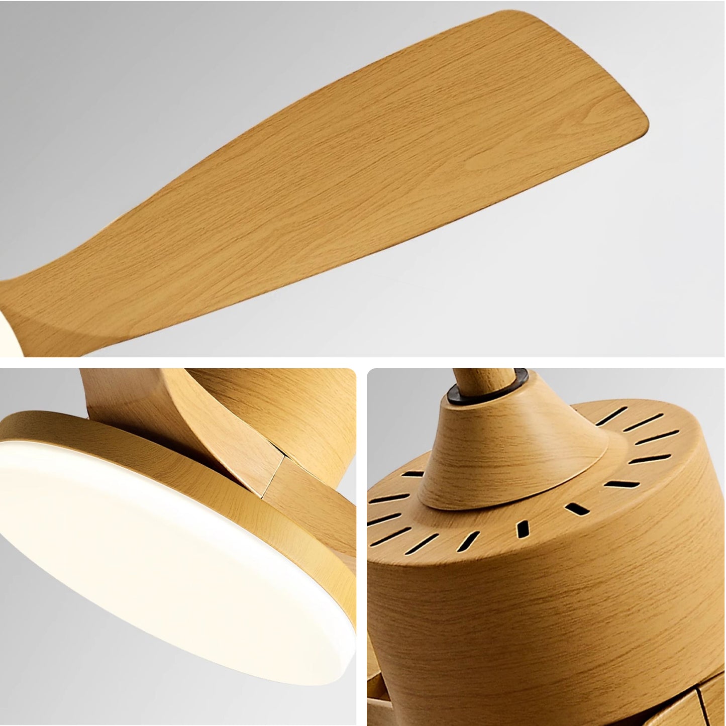 WOMO 42" Wood-look Ceiling Fan Lamp - WM5154
