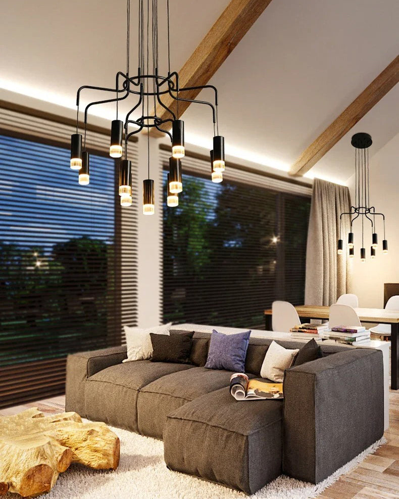 WOMO Black Drop Chandelier -WM2610