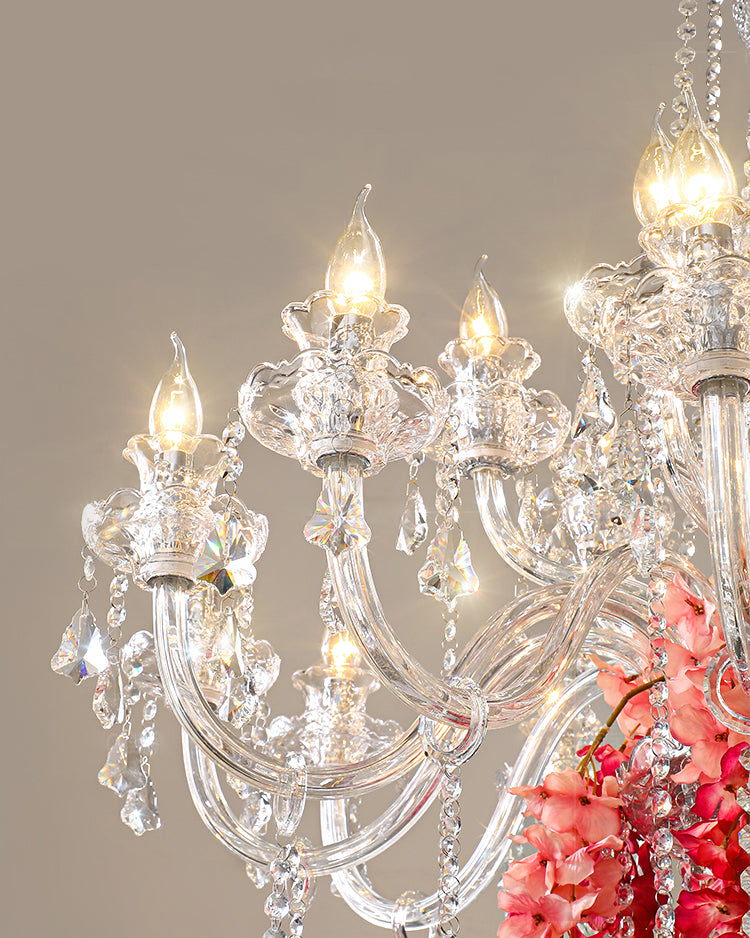 WOMO Long Candelabra Crystal Chandelier-WM2375
