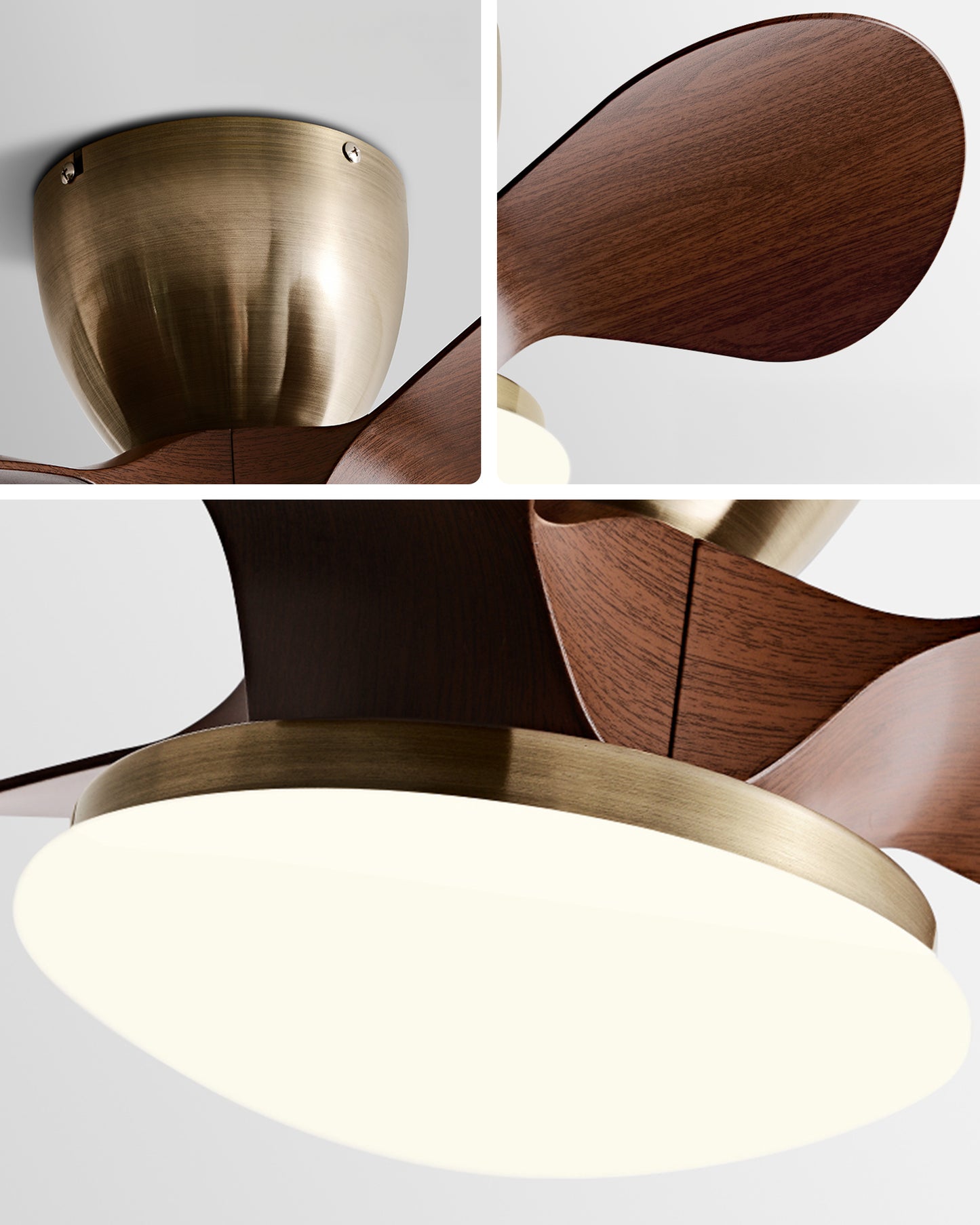 WOMO 24 Inch Small Low Profile Ceiling Fan Lamp - WM5159