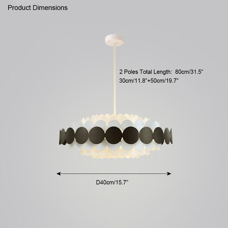 WOMO Scandi Scalloped Round Chandelier-WM2140