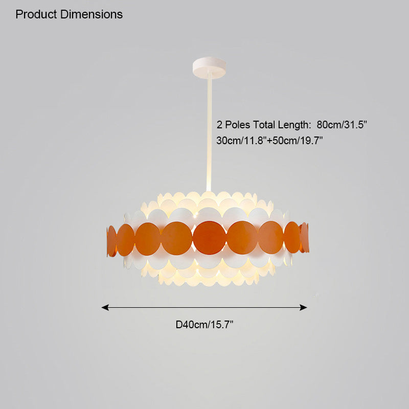 WOMO Scandi Scalloped Round Chandelier-WM2140