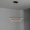 WOMO Metall Schwarzer LED Kronleuchter Rechteckig Für hohe decken-WM2120 thumbnail
