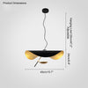WOMO Moderne Pendelleuchte Indirekt Schwarz Gold Esstisch Metall-WM2088 thumbnail