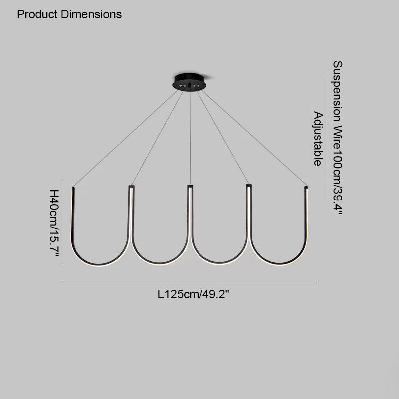 WOMO Minimal U-shaped Round chandelier-WM2143