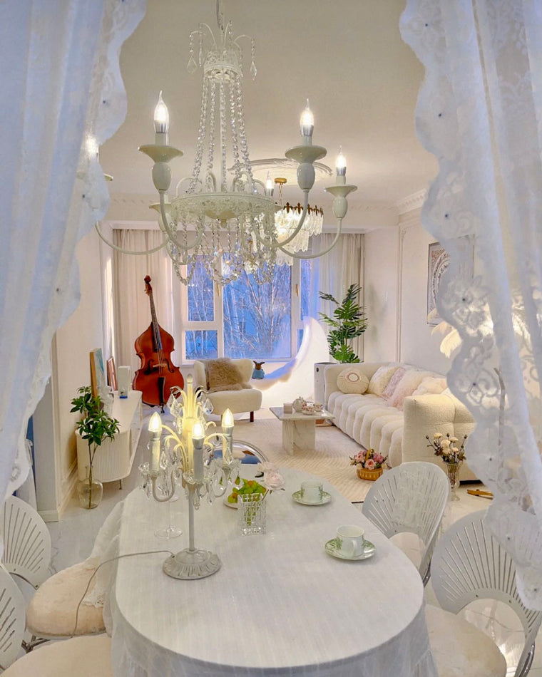 WOMO French Candelabra Crystal Chandelier-WM2398