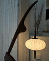 WOMO Flying Saucer Dreibein-Stehlampe aus Holz-WM7136 thumbnail