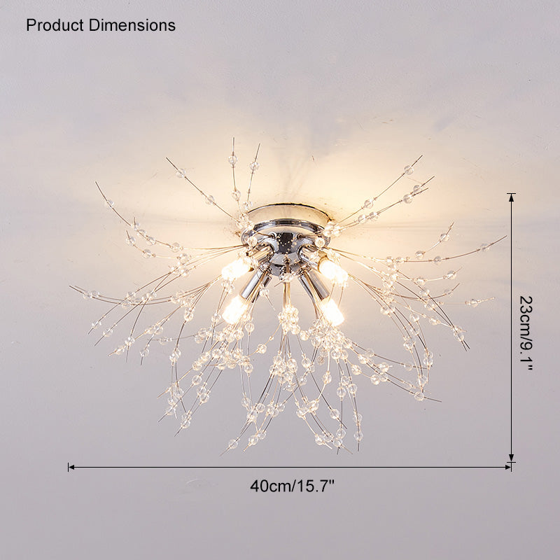 WOMO Dandelion Crystal Flush Mount Ceiling Light-WM1014