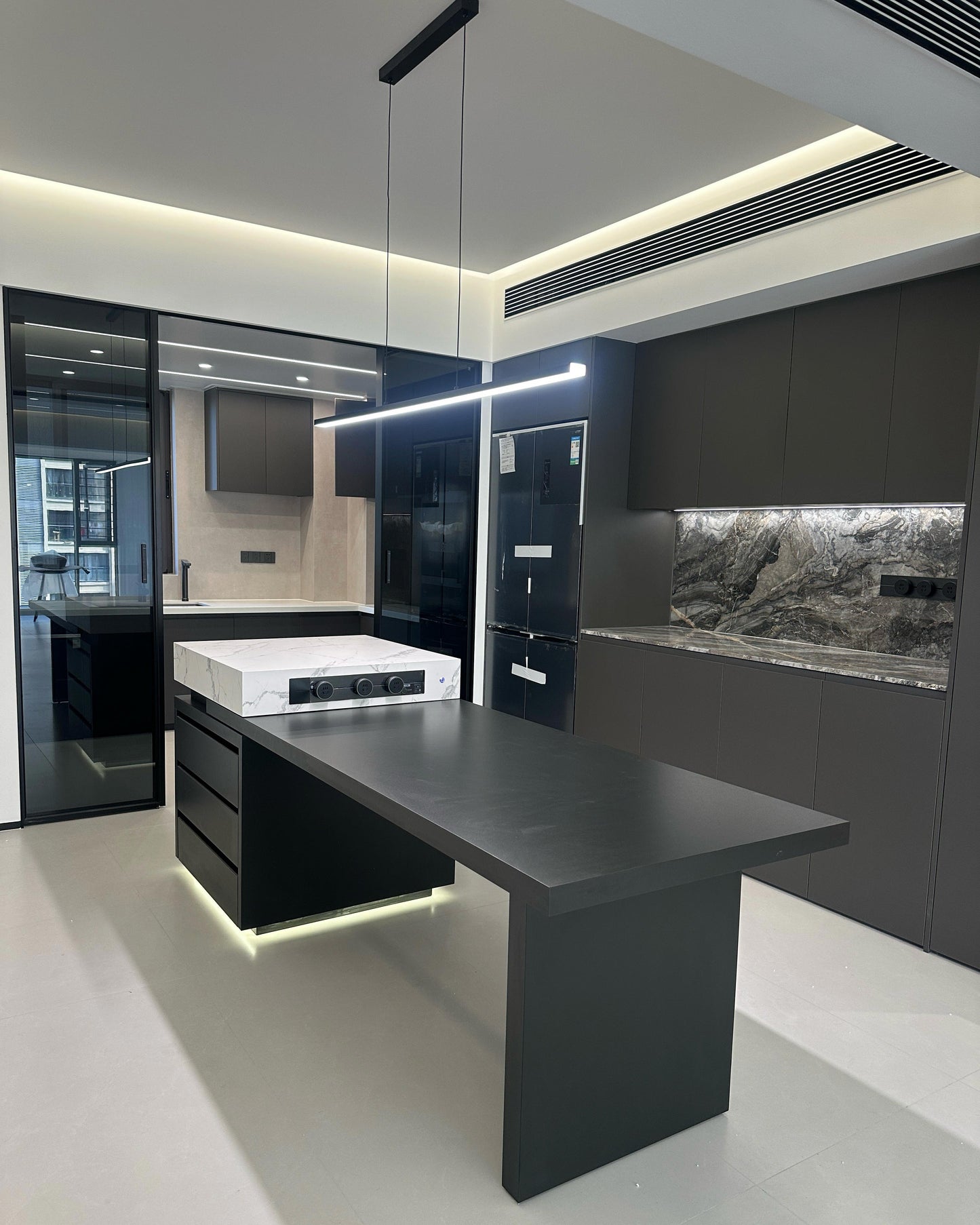 WOMO Extra Long Linear Pendant Light-WM2011
