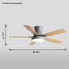WOMO Flache Deckenventilatorlampe aus Holz-WM5014 thumbnail