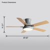 WOMO Flache Deckenventilatorlampe aus Holz-WM5014 thumbnail