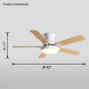 WOMO Flache Deckenventilatorlampe aus Holz-WM5014 thumbnail