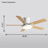 WOMO Flache Deckenventilatorlampe aus Holz-WM5014 thumbnail