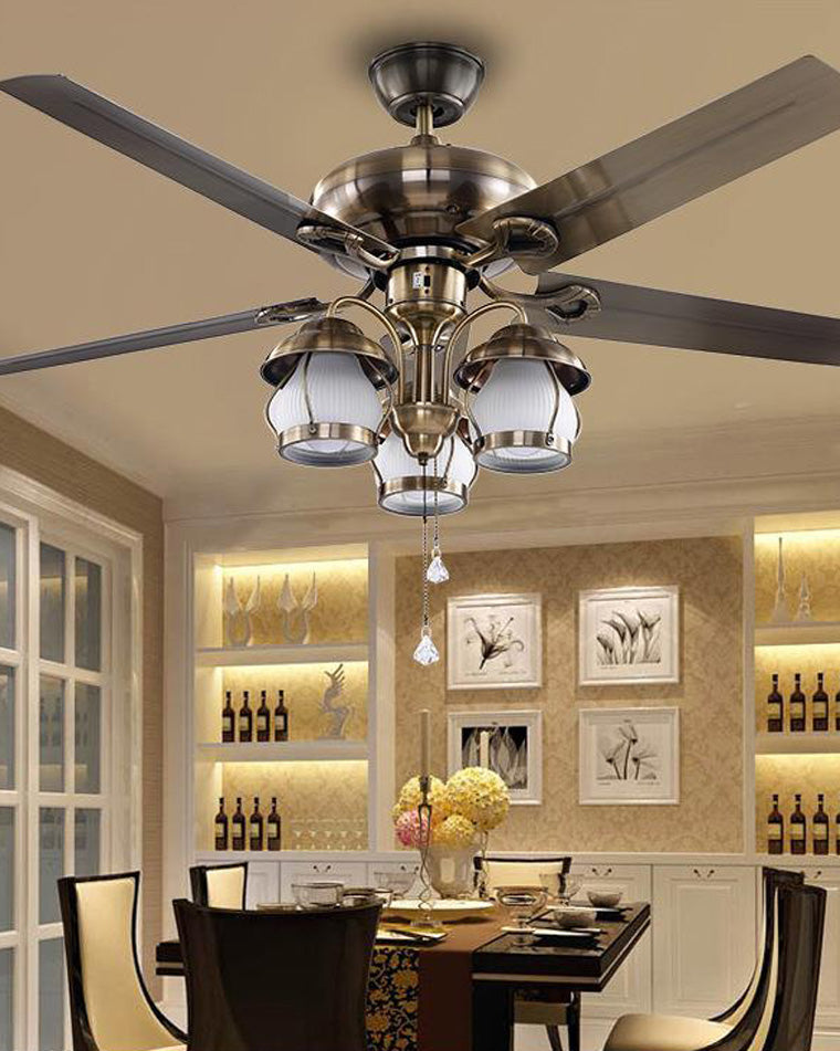 WOMO 52" Vintage Ceiling Fan Chandelier-WM5031
