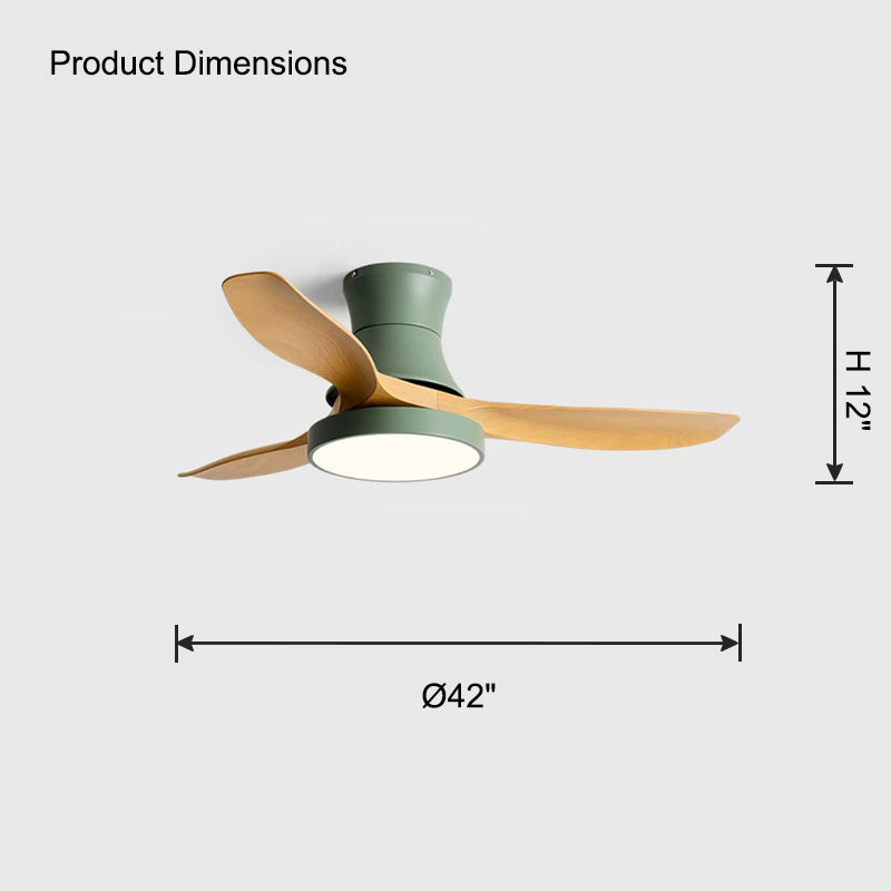 WOMO Flush Mount Ceiling Fan Lamp-WM5128