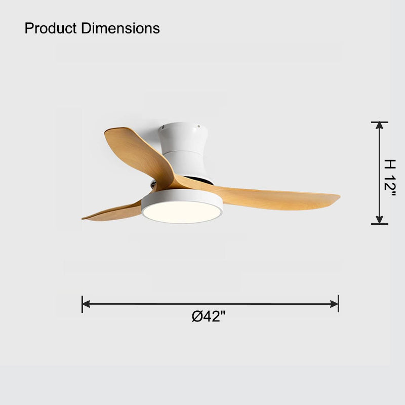 WOMO Flush Mount Ceiling Fan Lamp-WM5128