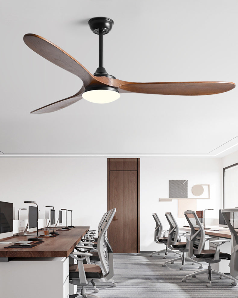 WOMO Large Wood Ceiling Fan with Light - WM5161