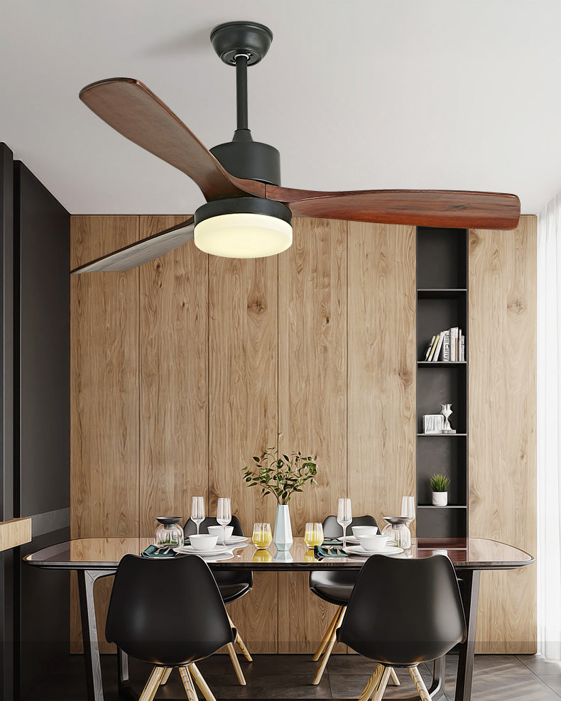 WOMO 3 Wood Blade Ceiling Fan Lamp - WM5174