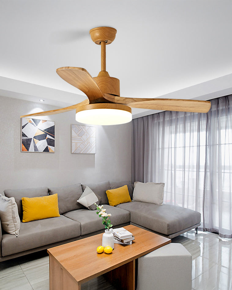 WOMO 3 Wood Blade Ceiling Fan Lamp - WM5174