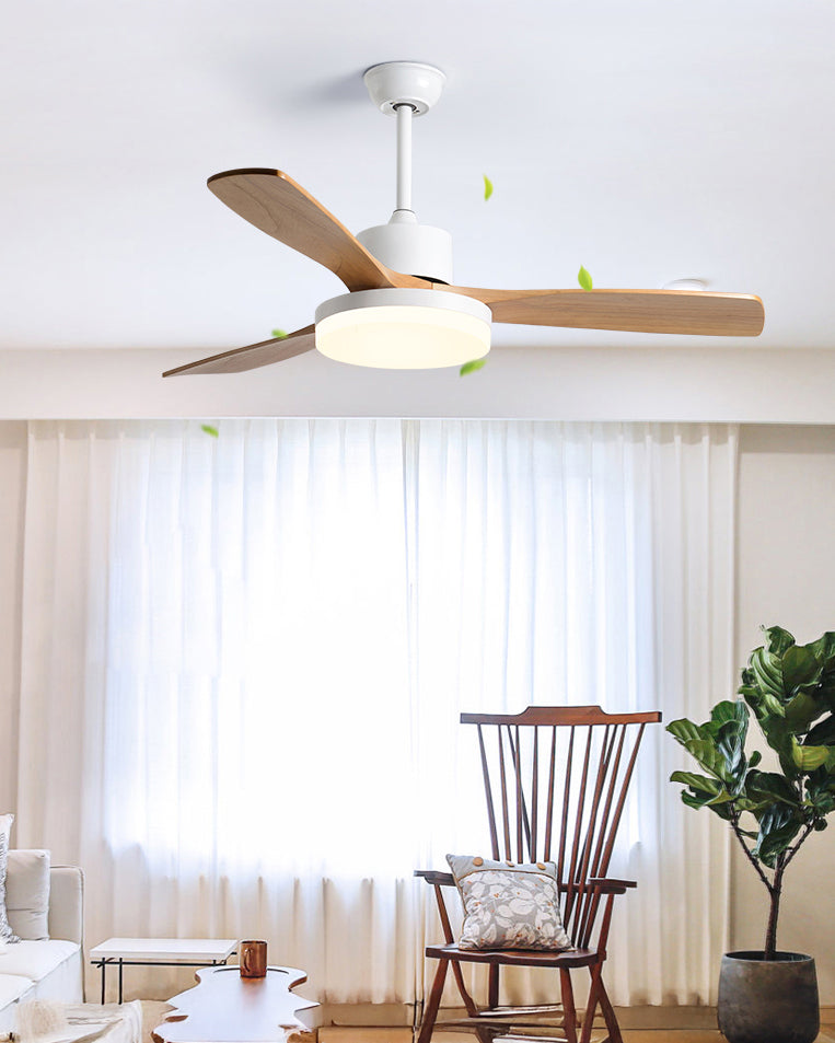 WOMO 3 Wood Blade Ceiling Fan Lamp - WM5174