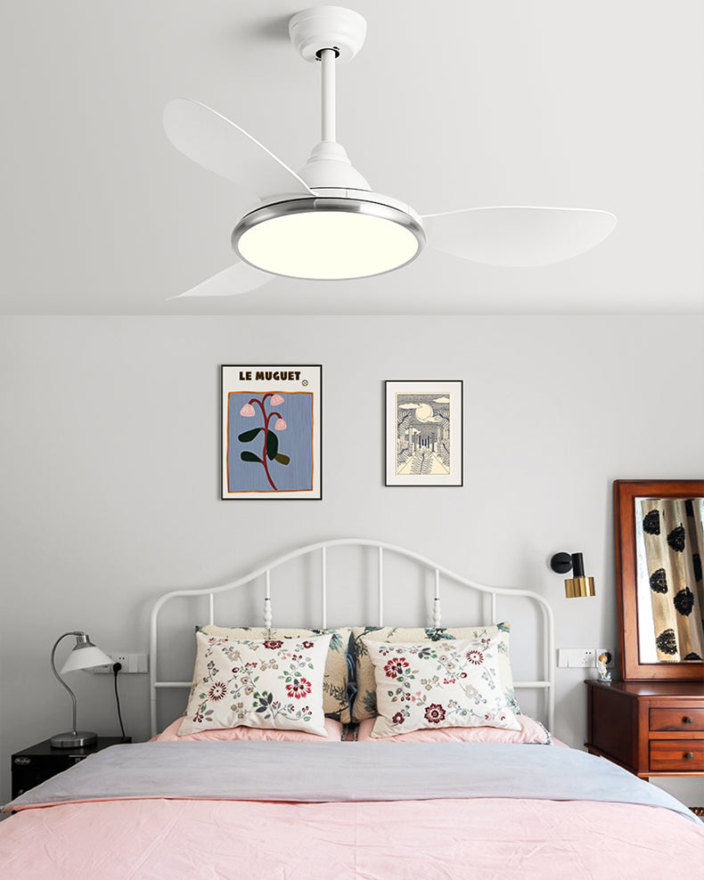 WOMO Modern Oak-look Ceiling Fan Lamp - WM5185