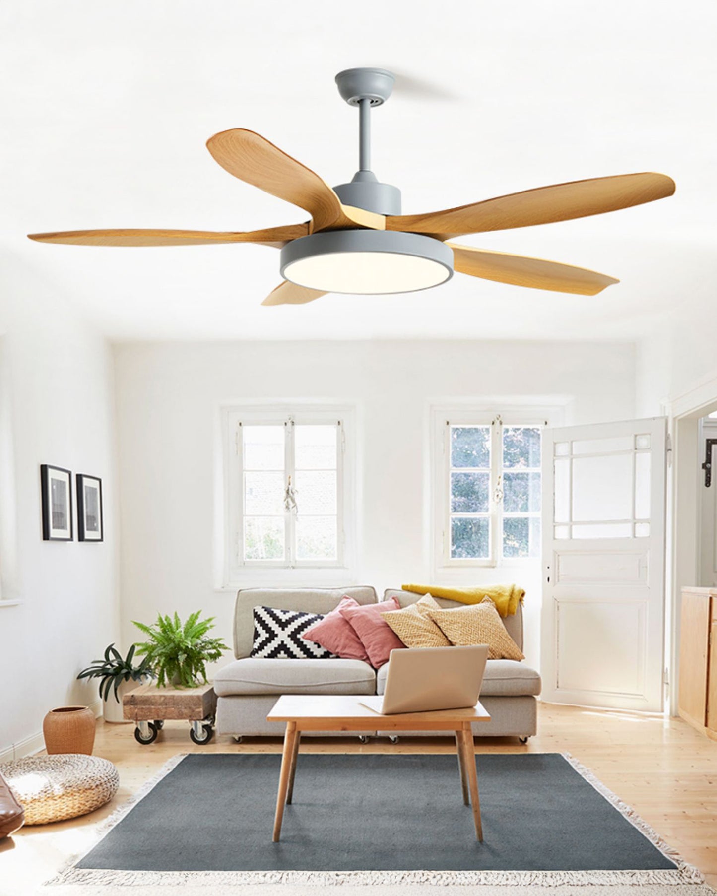WOMO 5 Blade Large Ceiling Fan Lamp - WM5188
