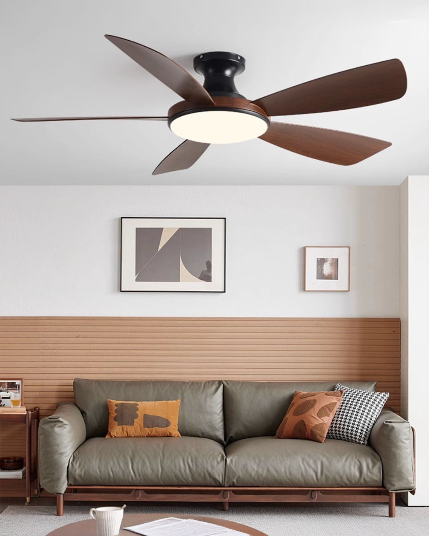 WOMO Modern Low Profile Ceiling Fan Lamp - WM5190