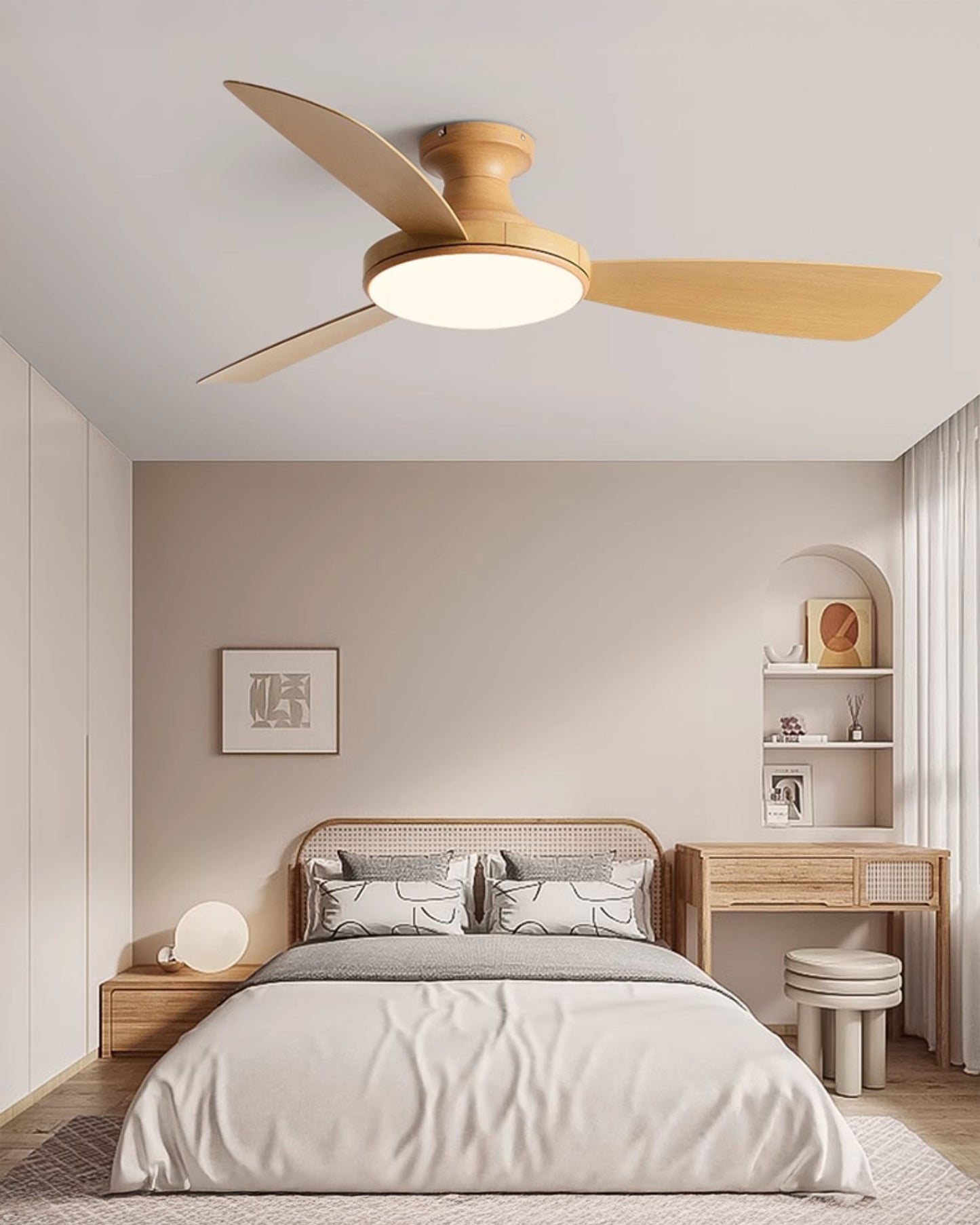 WOMO Modern Low Profile Ceiling Fan Lamp - WM5190