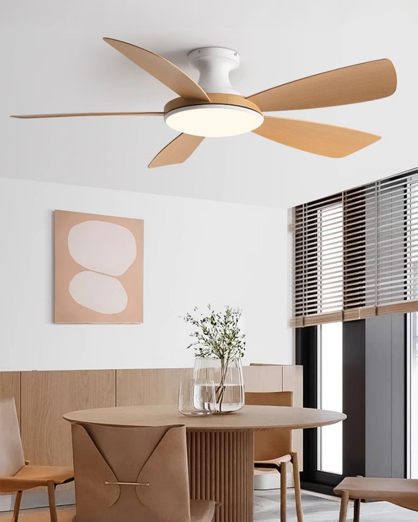 WOMO Modern Low Profile Ceiling Fan Lamp - WM5190