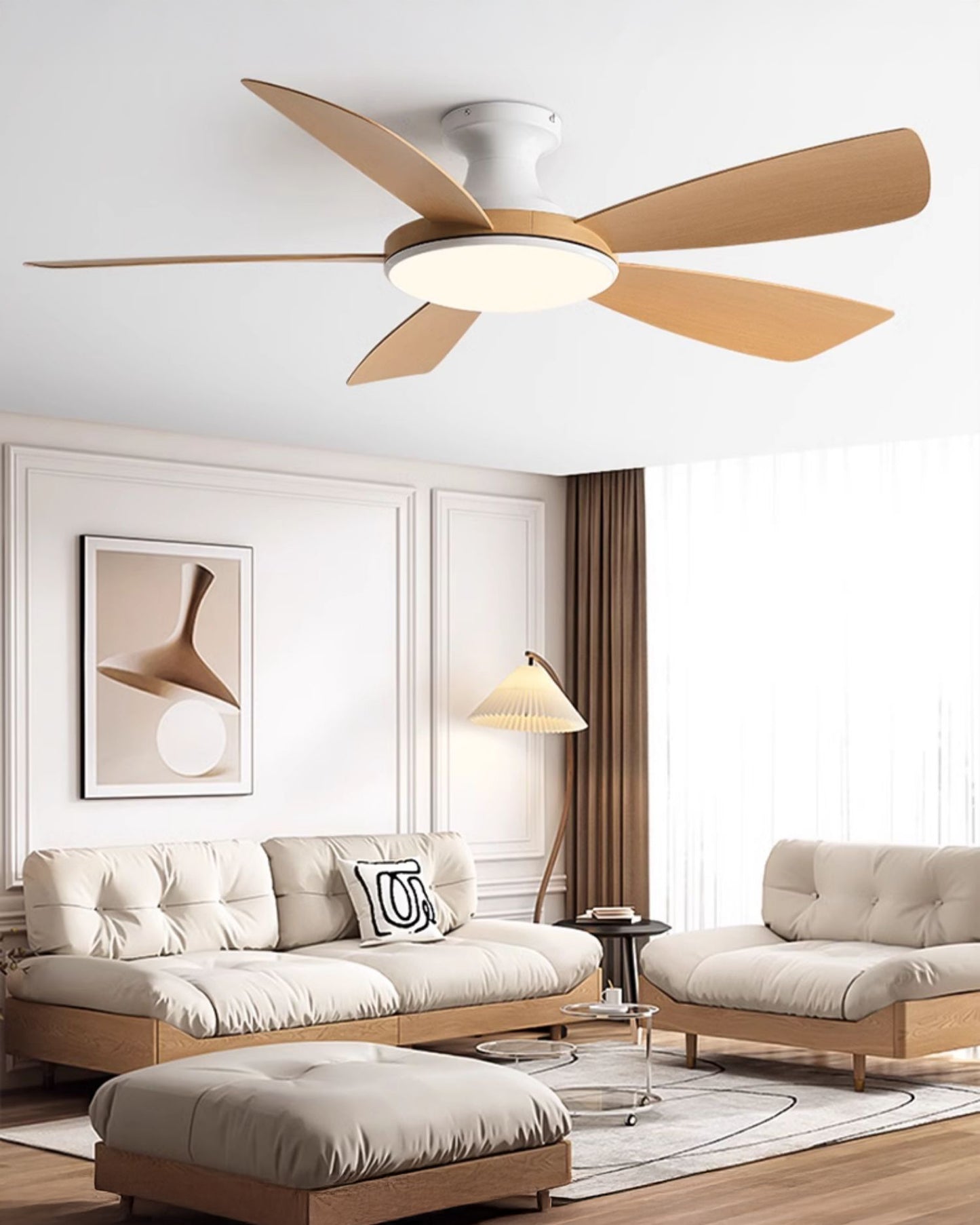 WOMO Modern Low Profile Ceiling Fan Lamp - WM5190