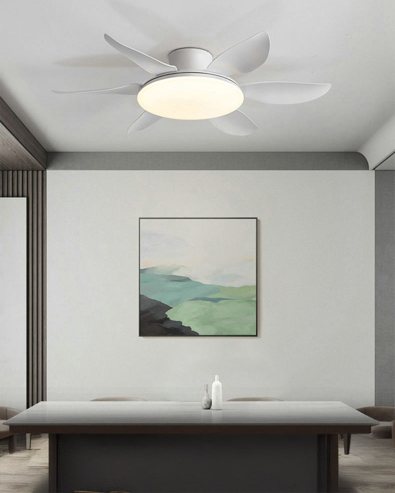WOMO 6 Blade Low Profile Ceiling Fan with Bright Light - WM5191