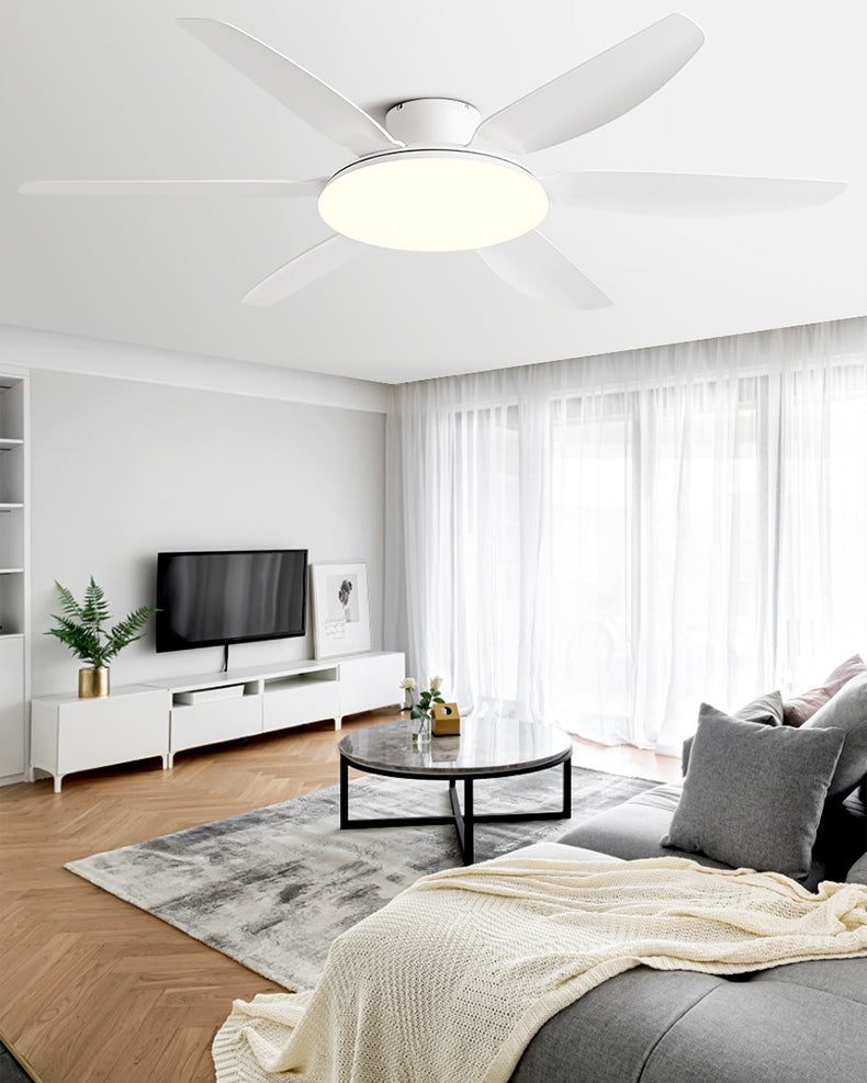 WOMO 6 Blade Low Profile Ceiling Fan with Bright Light - WM5191