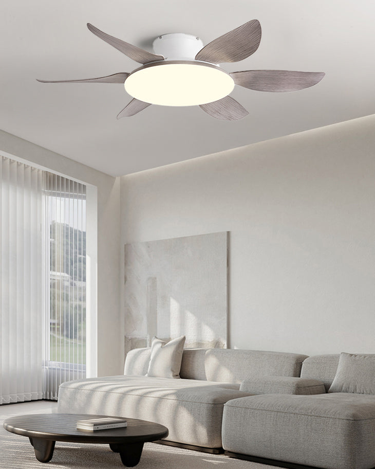 WOMO 6 Blade Low Profile Ceiling Fan with Bright Light - WM5191