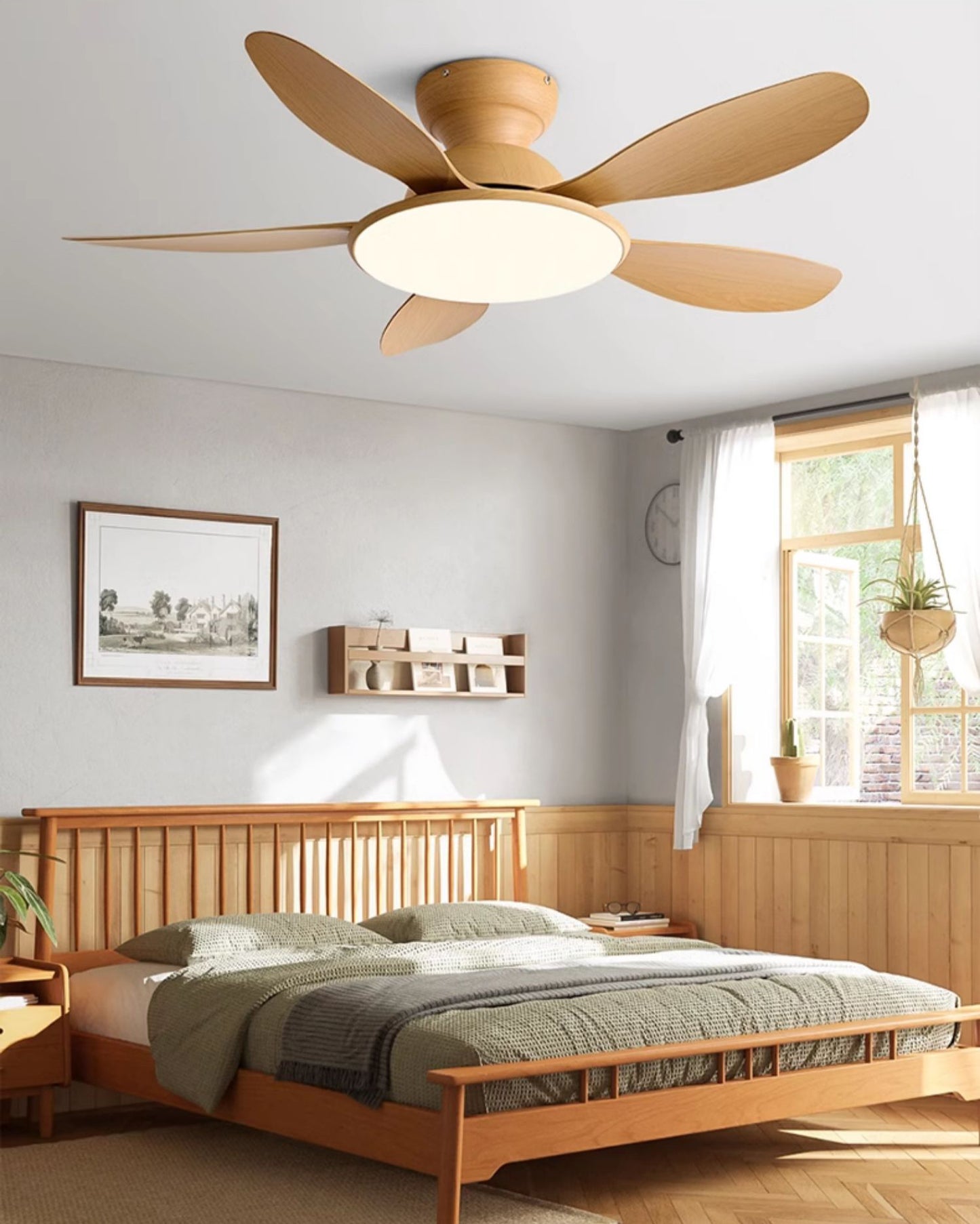 WOMO 5 Blade Low Profile Ceiling Fan Lamp - WM5194