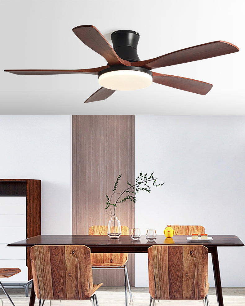 WOMO Modern Low Profile Ceiling Fan Lamp - WM5198