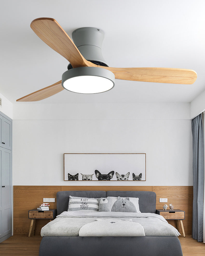 WOMO Modern Low Profile Ceiling Fan Lamp - WM5198