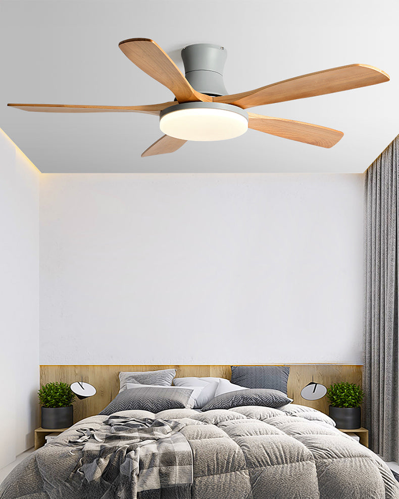 WOMO Modern Low Profile Ceiling Fan Lamp - WM5198