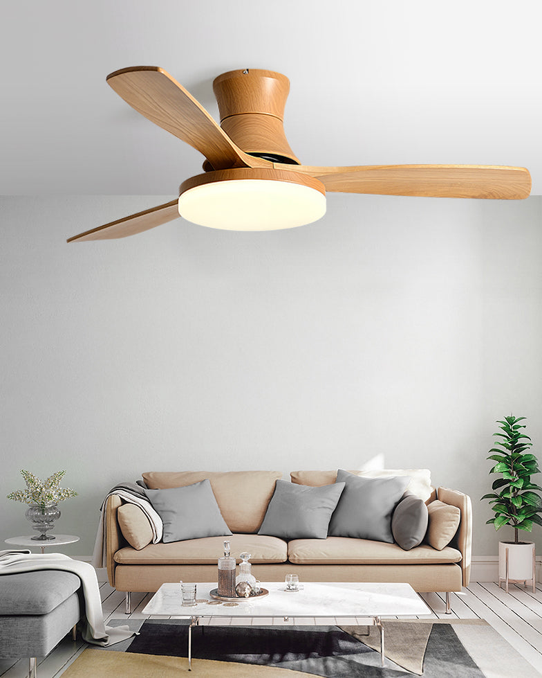 WOMO Modern Low Profile Ceiling Fan Lamp - WM5198